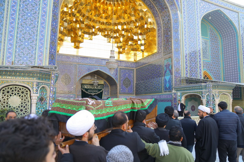 گزارش تصویری تشیع پیکر مطهر همسر حضرت حجت السلام و المسلمین محمد مهدی نجف ریاست مرکز در قم